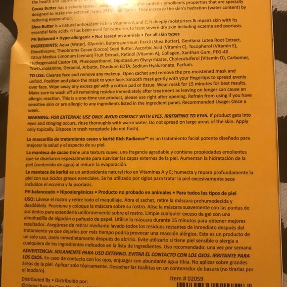 Rich Radiance Facial Mask - Picture 2 of 2